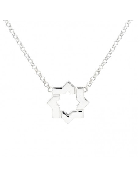 Colgante de plata estrella mudejar K00673P