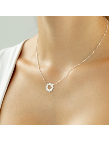 Colgante de plata estrella mudejar K00673P