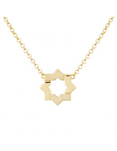 Colgante collar estrella mudejar recubierto oro K00674P