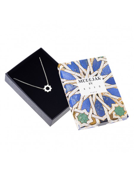 Colgante collar estrella mudejar recubierto oro K00674P