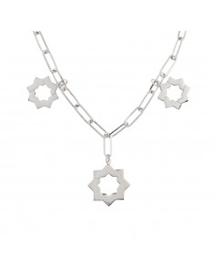 Collar de plata estrella mudejar K00658N