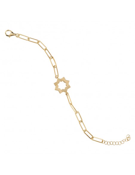 Pulsera recubierta oro 18k estrella mudéjar K00660B