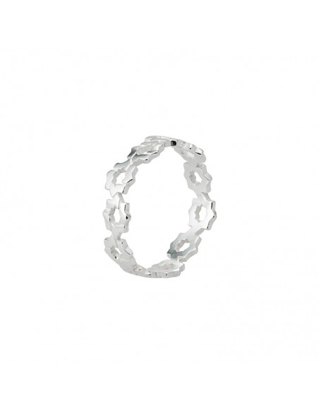 Anillo de plata estrellas mudéjar K00671R