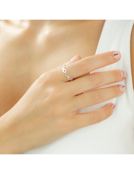 Anillo de plata estrellas mudéjar K00671R