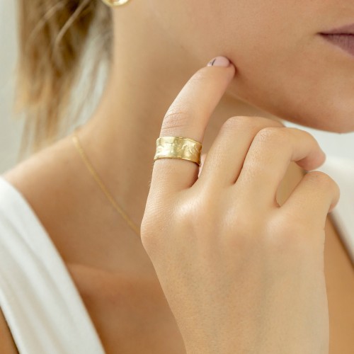 Anillo plata recubierto oro 18k K00680R