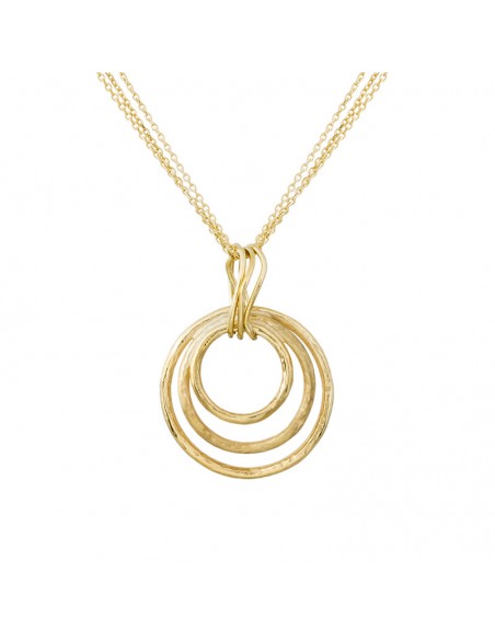 Colgante collar plata recubierto oro 18k K00682P