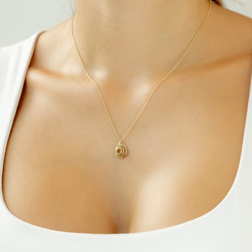 Colgante minimal recubierto oro de 18kt K00686P