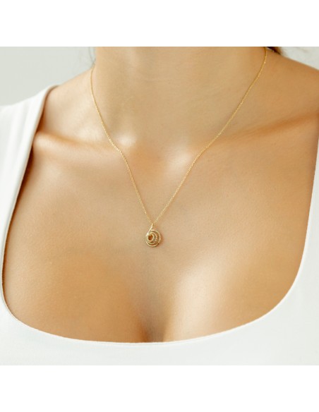 Colgante minimal recubierto oro de 18kt K00686P