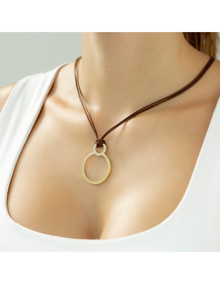 Colgante plata recubierto de oro 18kt K00696P