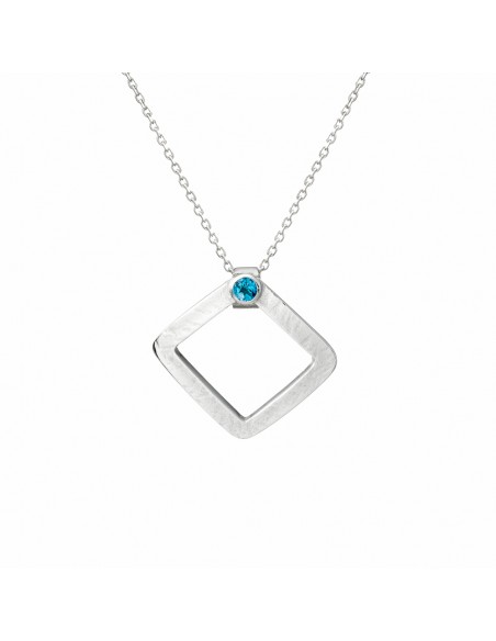 Colgante plata topacio azul natural K00699P