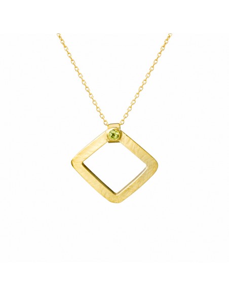 Colgante recubierto oro 18k piedra peridoto K00700P/PE