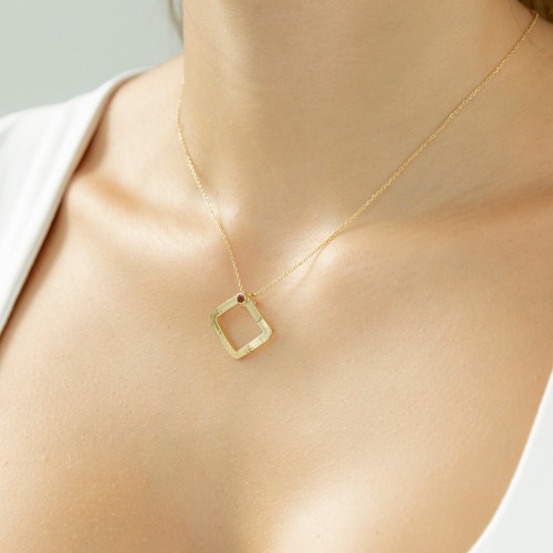 Colgante recubierto oro 18k piedra peridoto...