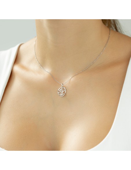 Colgante varios hilos de plata K00703P