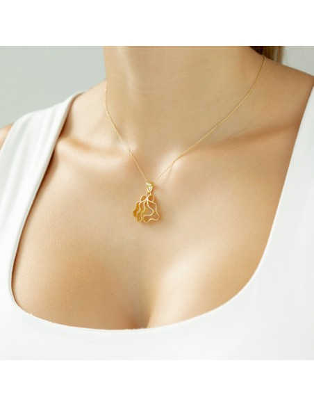 Colgante plata recubierto oro 18k K00708P