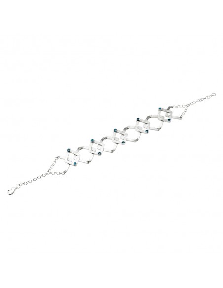 Pulsera brazalete plata topacio natural K00711B