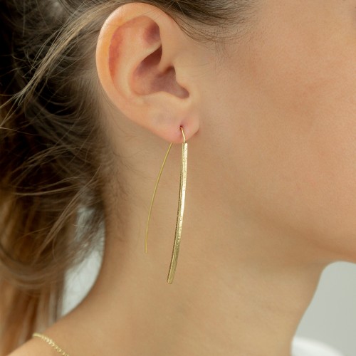 Pendientes de plata recubierto de oro 18k K00582E