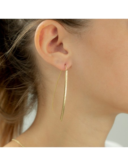 Pendientes de plata recubierto de oro 18k K00582E