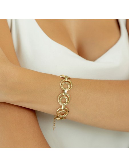 Pulsera plata recubierto oro de 18k K00530/GO