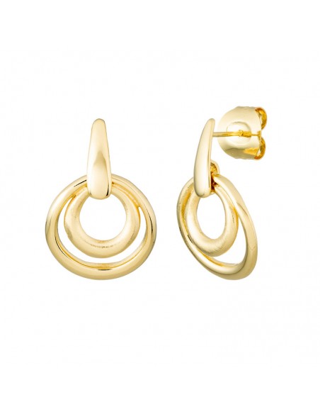 Pendientes de plata recubiertos oro 18k K00404E/GO