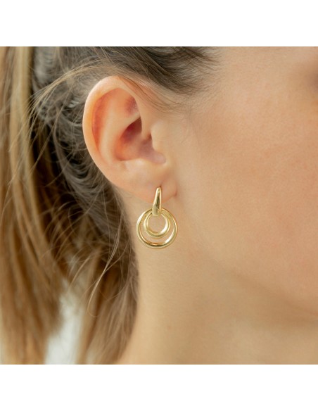 Pendientes de plata recubiertos oro 18k K00404E/GO