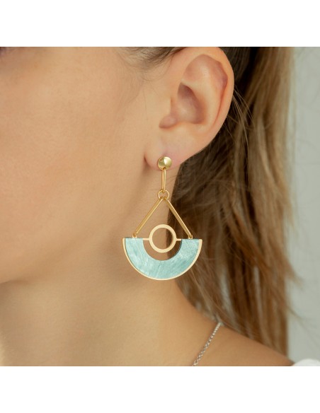 Pendientes hechos a mano con esmalte K00262E