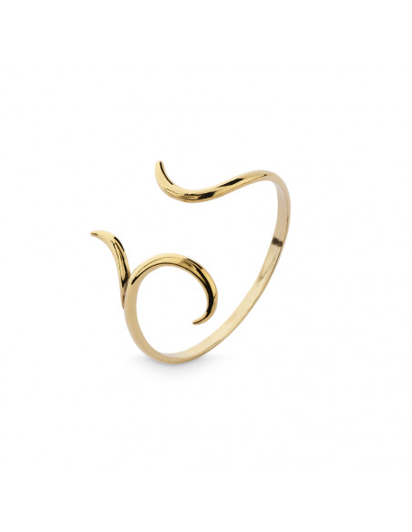 Brazalete K00498B/OR espiral plata recubierto oro 18 kt