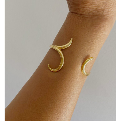 Brazalete K00498B/OR espiral plata recubierto...