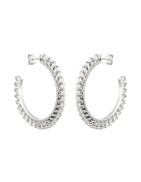 Pendiente aro plata K00758E