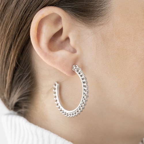 Pendiente aro plata K00758E