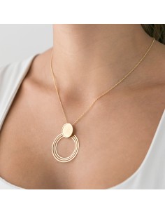 Collar plata recubierto de oro K00903P 2