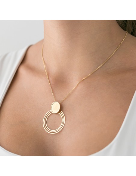 Collar plata recubierto de oro K00903P