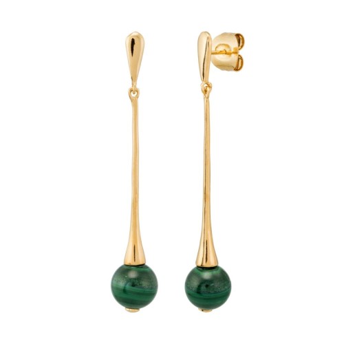 Pendientes malaquita K001121E/MA