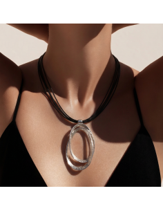 Collar Plata Ondas K001276P 2