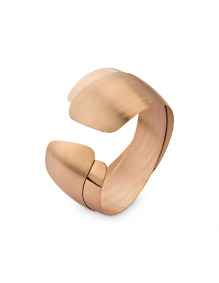 Brazalete K00117B/OR plata recubierto oro rosa 18 kt mate brillo